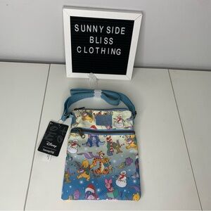 Loungefly Disney Pooh Bear & Friends Holiday Crossbody Bag